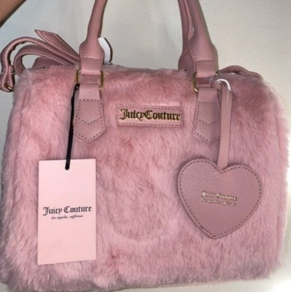 ♡Juicy Couture Faux Fur Taffy Satchel♡